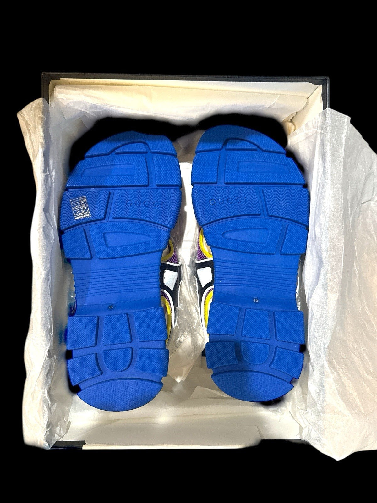 🔥NEW GUCCI MENS SANDALS BLUE & PURPLE RARE! GUCCI SIZE 13~SAME DAY SHIP!💨