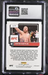 ‼️2023 Donruss Optic UFC #71 Justin Gaethje Blue Prizm 68/99~GRADE 10~OFFER ⬆️