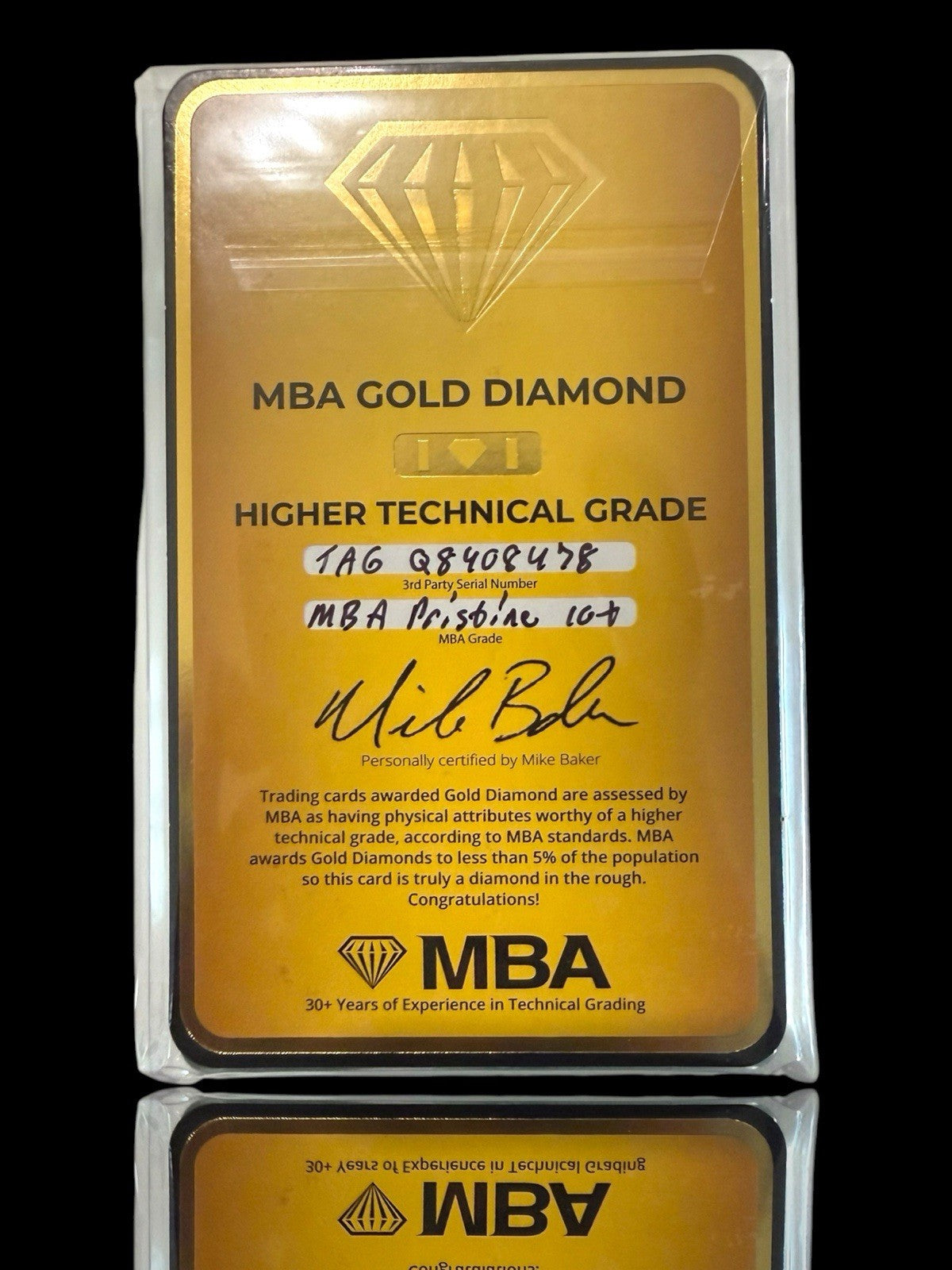 💎 HIT Dragon Ball Saiyans Pride FB08-040 TAG 10 MBA PRISTINE GOLD DIAMOND!💨