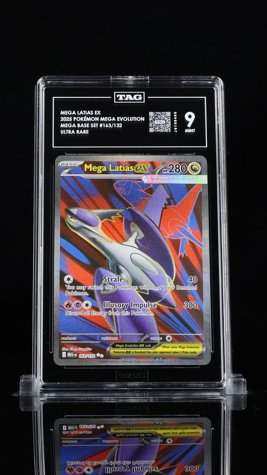 ‼️Mega Latias ex 163/132: Mega Evolution TAG GRADE 9! FAST SHIP~SHOOT OFFER!💨