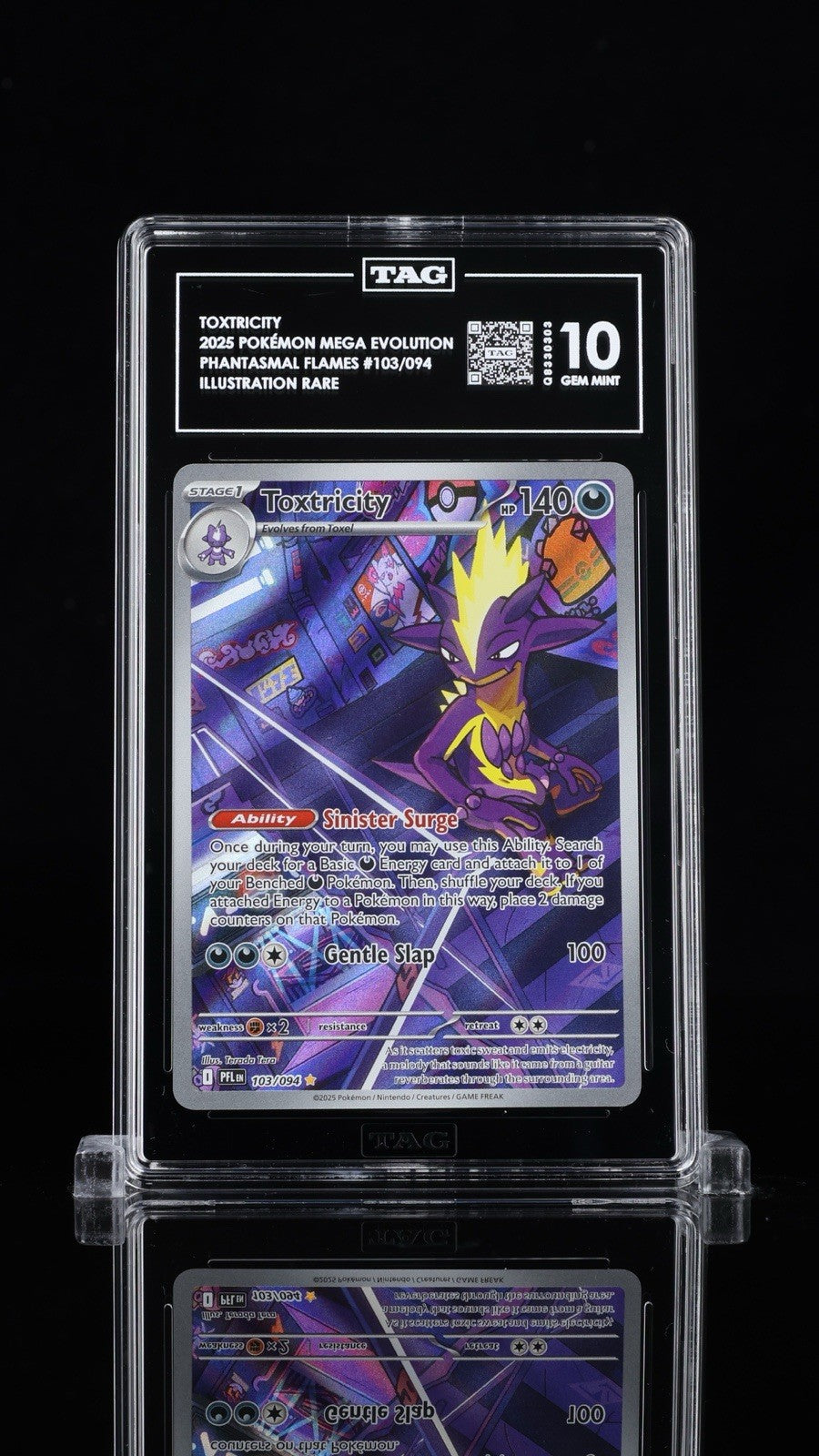🚨 Pokemon Mega Evolution Toxicity 103/094 Phantasmal Flames~TAG 10 LOW POP💨