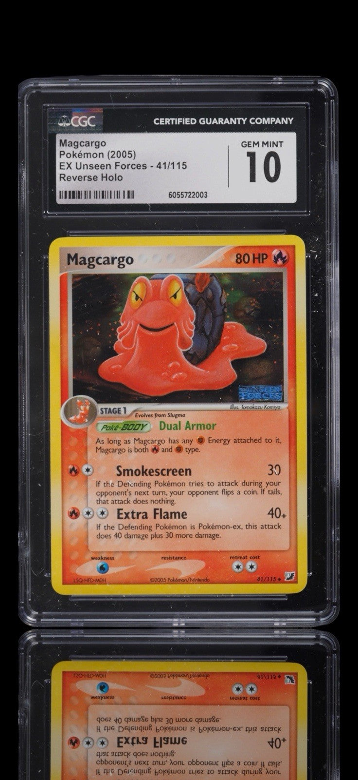 🔥 Magcargo 41/115 Unseen Forces Reverse Holo~ GRADE 10 LOW POP~SHOOT OFFER💨