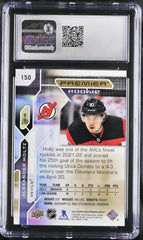 ‼️2021-22 Upper Deck Premier~Rookies Alexander Holtz #150 Gold GRADE 10~POP 1💨