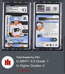 ‼️2022-23 SP Game Used AUTO 10 #201 Hayden Hodgson Blue~GRADE 9.5! POP 1! 💨