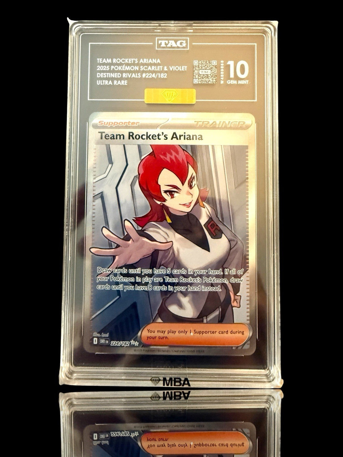 Team Rockets Ariana Pokemon Destined Rivals 224/182 PSA 10 Gem Mint