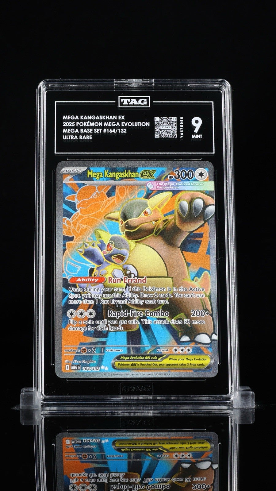 🧡Mega Kangaskhan ex 164/132: Mega Evolution TAG GRADE 9! FAST SHIP~SHOOT OFFER