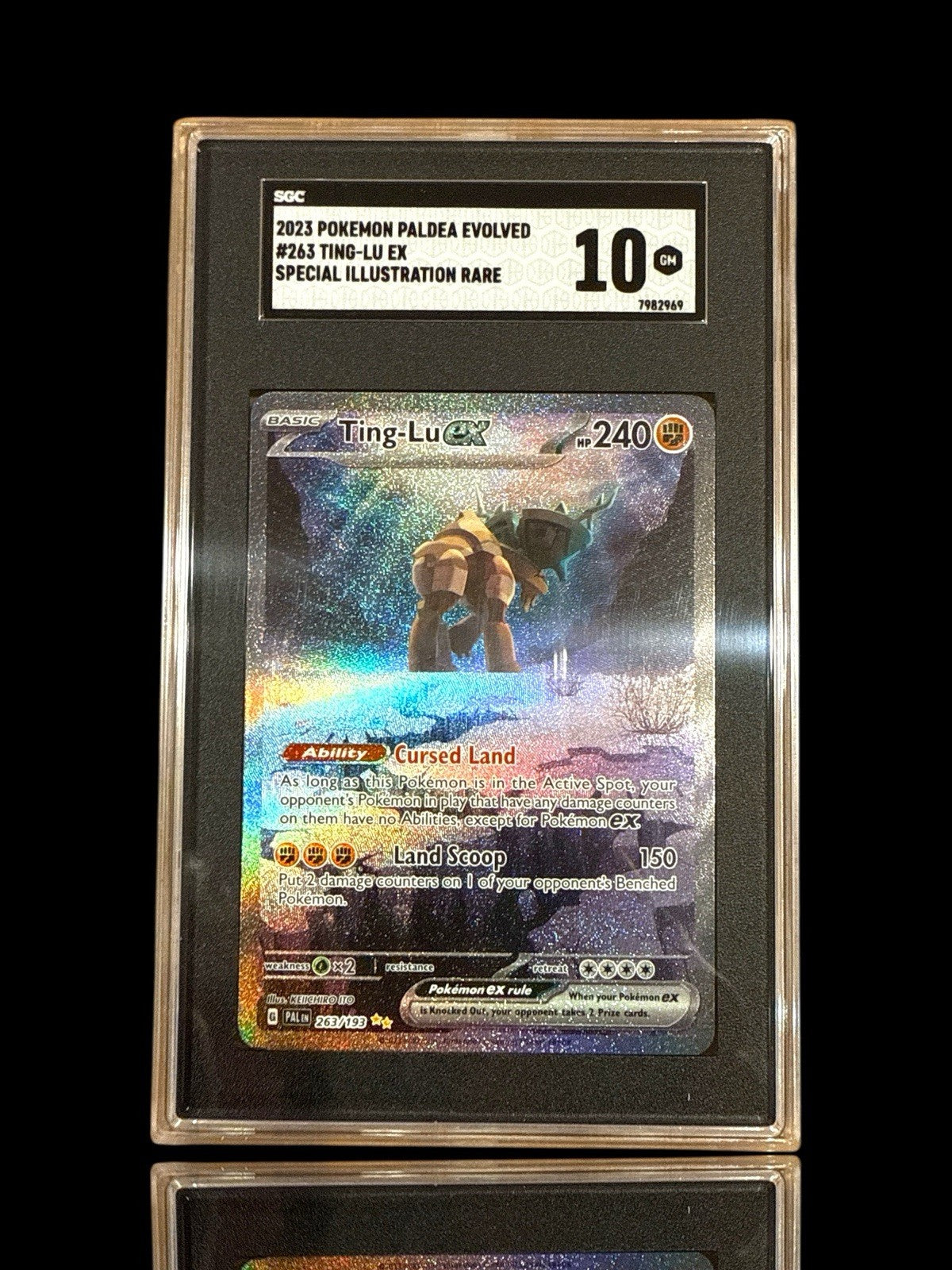 ‼️2023 POKEMON PALDEA EVOLVED #263 TING-LU EX SIR~GRADE 10! SHIPS SAME DAY💨