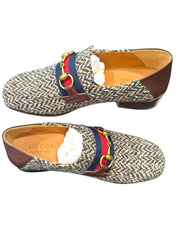 ‼️NEW IN BOX GUCCI Horsebit Herringbone Tweed & Leather Loafers GUCCI SIZE 6.5!