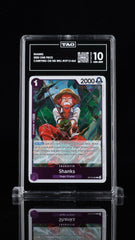 ‼️ Shanks OP13-065 One Piece Carrying On His Will Foil TAG GRADE 10~RANK #1!💨