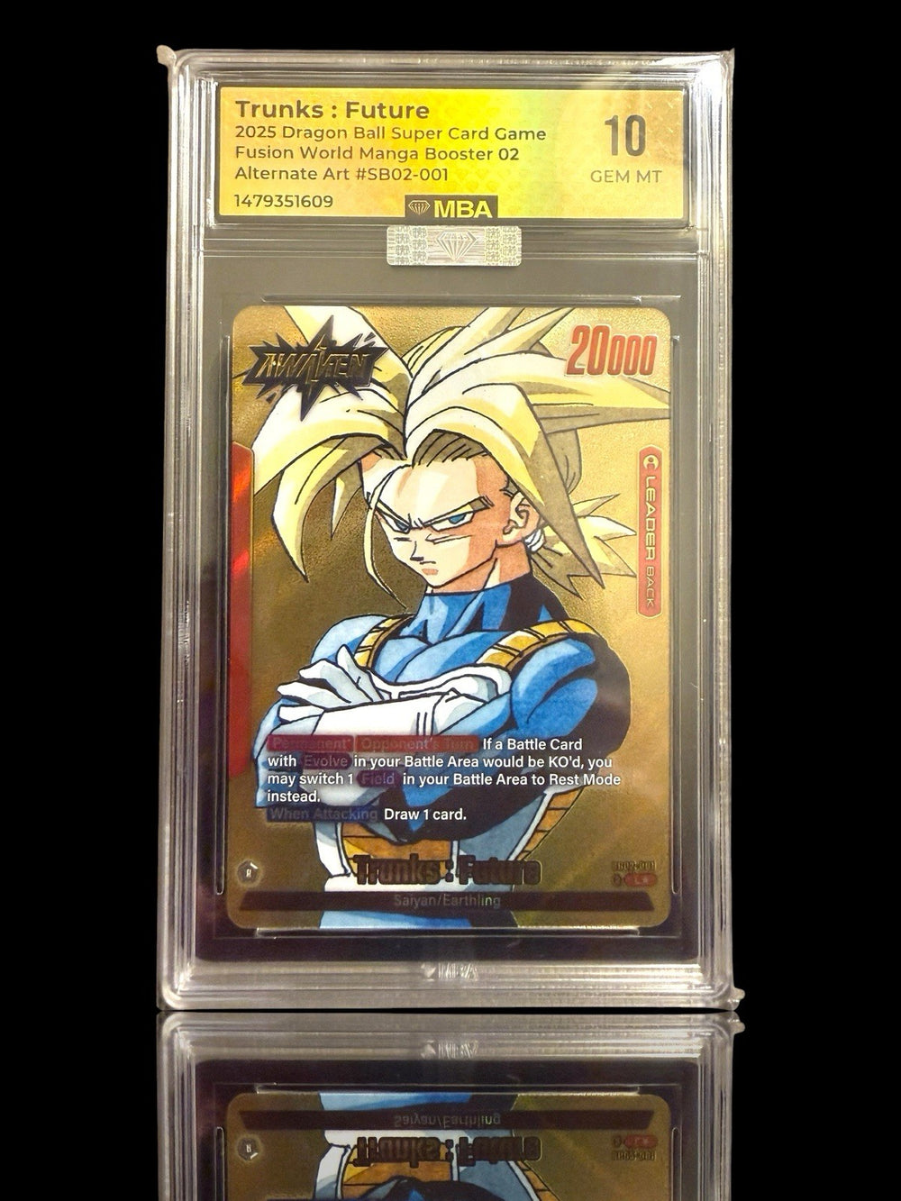 🚨 Dragon Ball Fusion World Trunks: Future Gold Manga Booster MBA 10 SILVER 💎