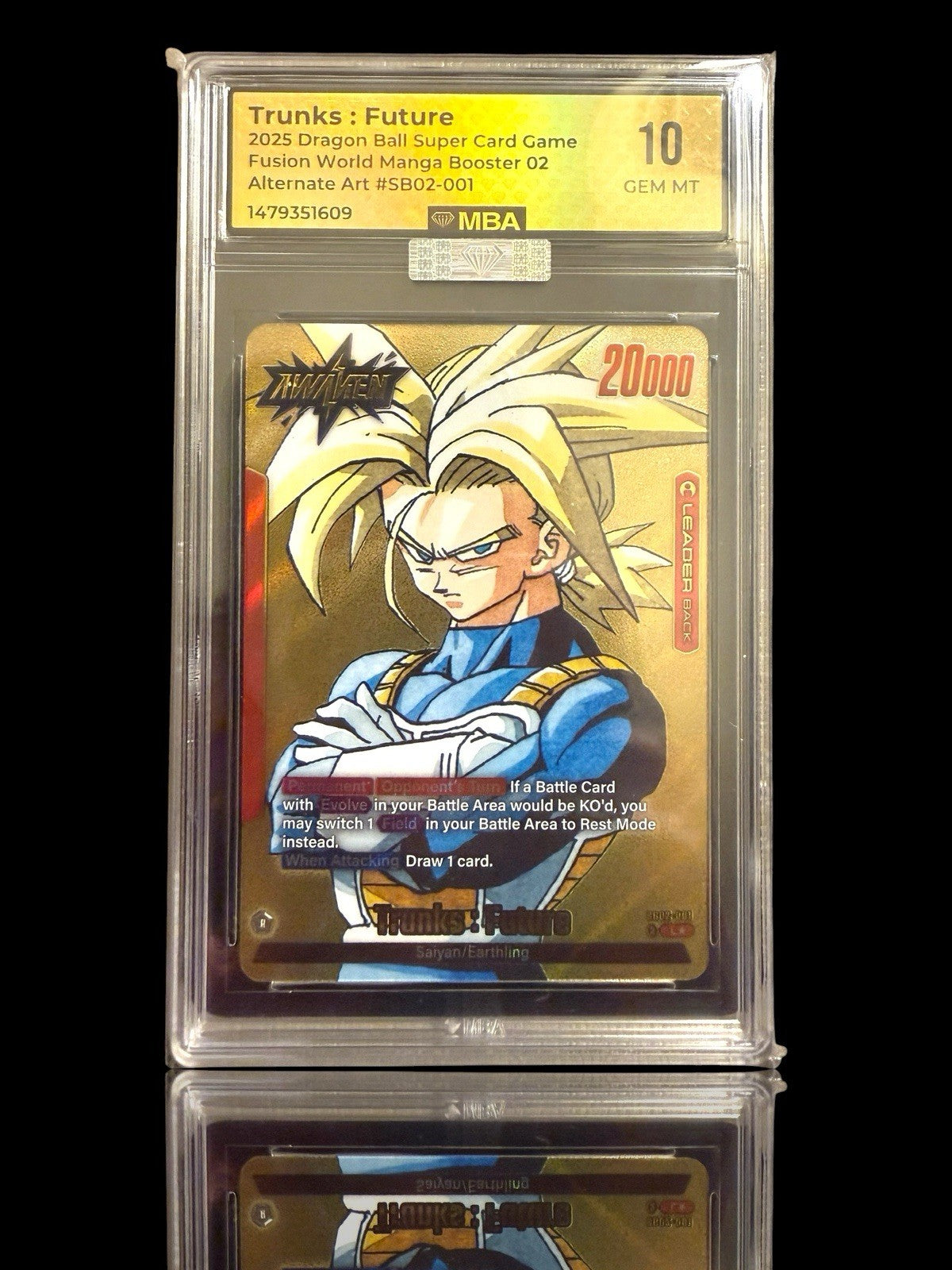 🚨 Dragon Ball Fusion World Trunks: Future Gold Manga Booster MBA 10 SILVER 💎
