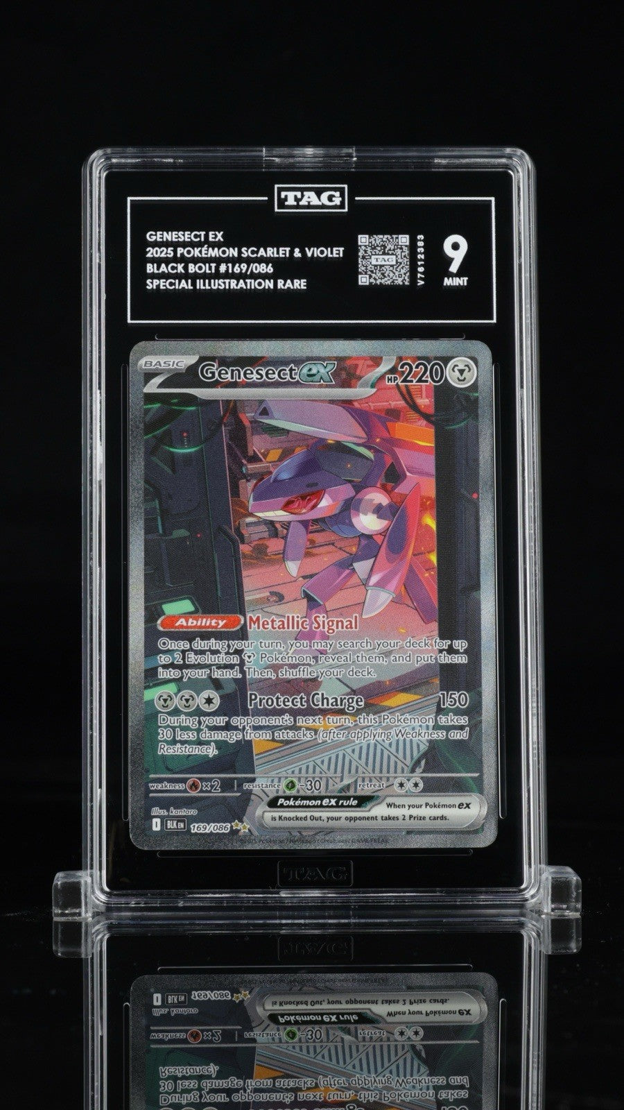 💜Genesect ex 169/086: Black Bolt TAG GRADE 9! SHIPS SAME DAY~SHOOT OFFER!💨