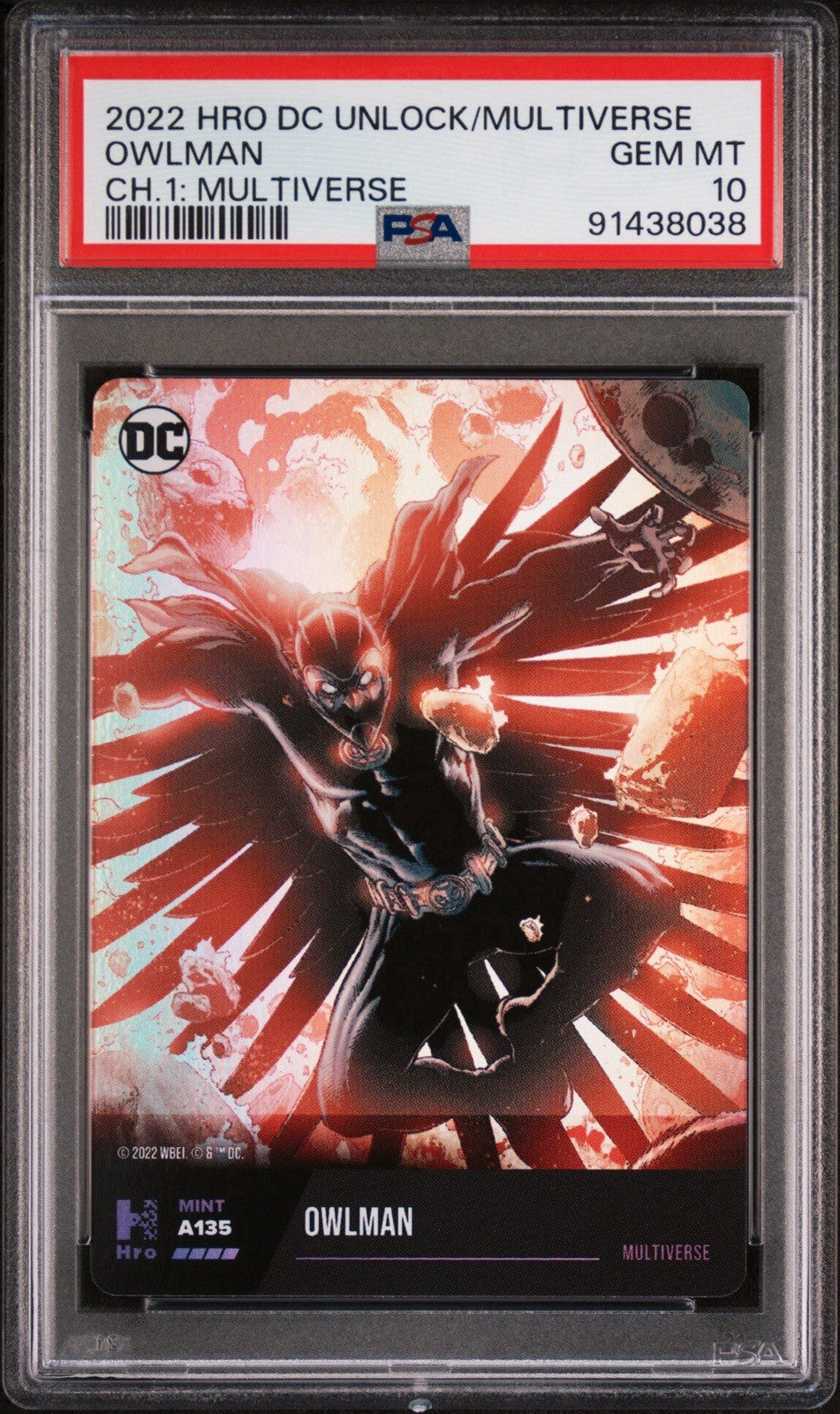 ‼️2022 DC COMICS OWLMAN HOLO PSA GRADE 10! SHIPS SAME DAY! 💨