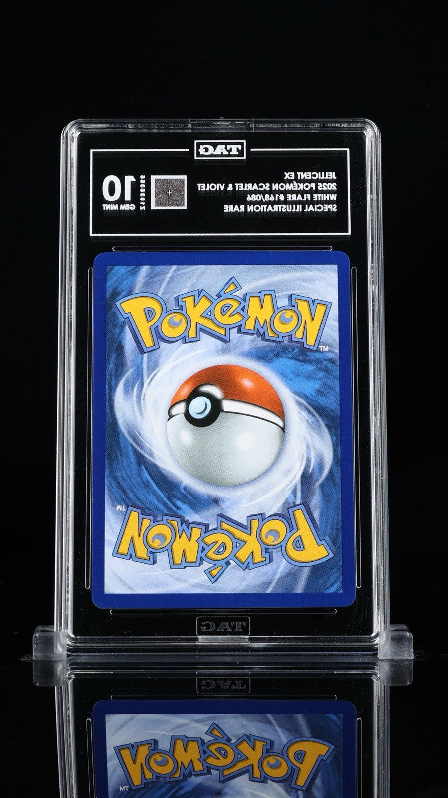 ‼️JELLICENT EX 2025 POKÉMON SCARLET & VIOLET WHITE FLARE #168/086 TAG GRADE 10💨
