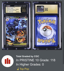🔥Pokemon Mega Charizard X ex #125 GRADE 10 PRISTINE GOLD LABEL TOP POP!💨