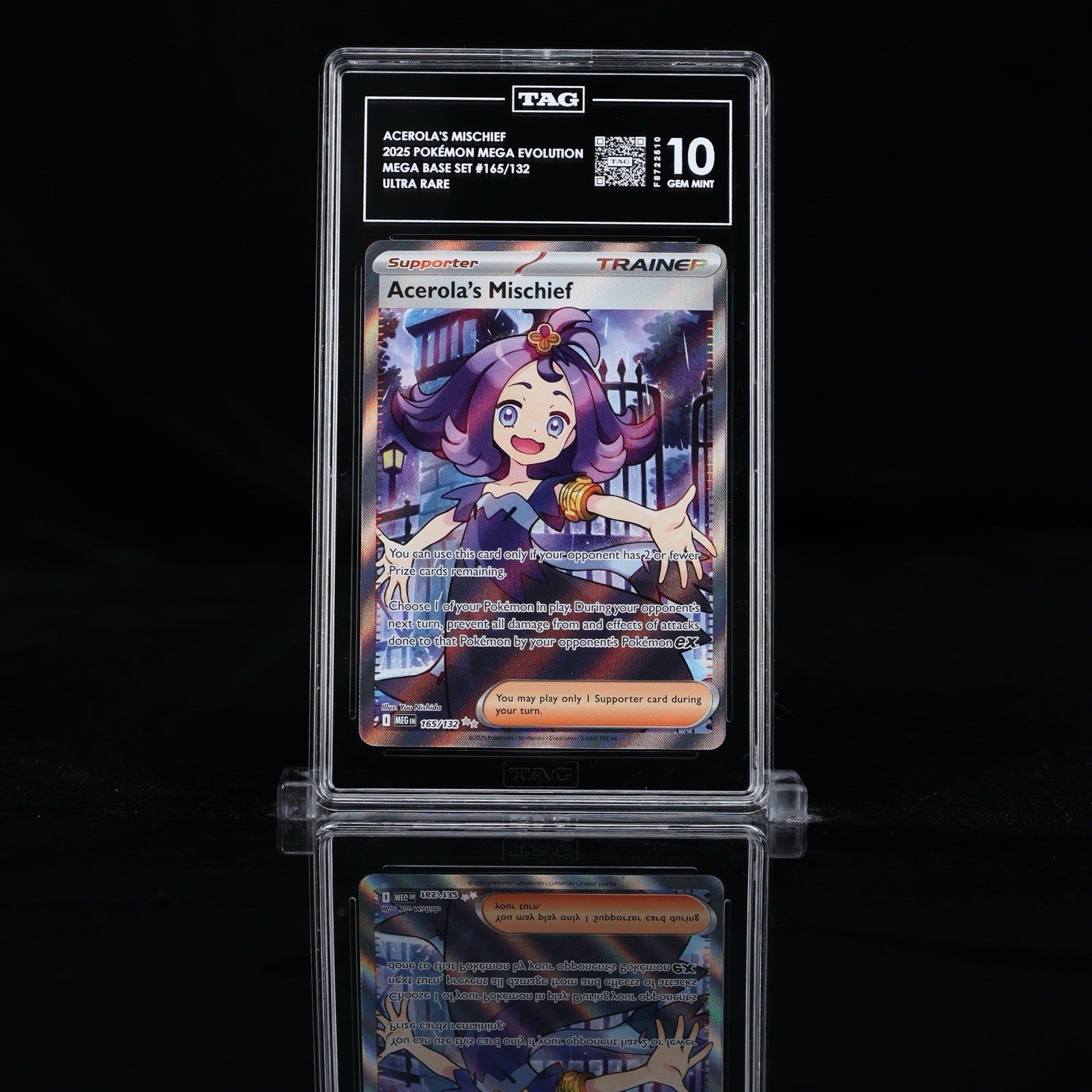 ‼️Pokemon Acerola's Mischief 165~Mega Evolution GRADE 10! FAST SHIP~SHOOT OFFER