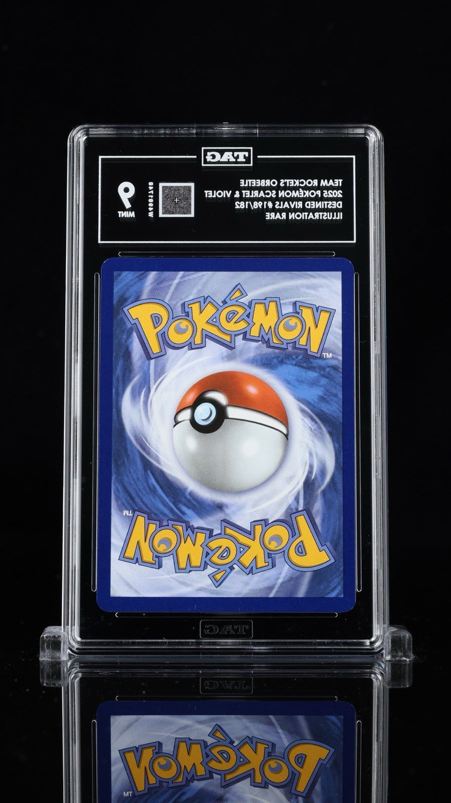 ‼️Team Rocket's Orbeetle 198/182: Destined Rivals Holo TAG GRADE 9~FAST SHIP!💨