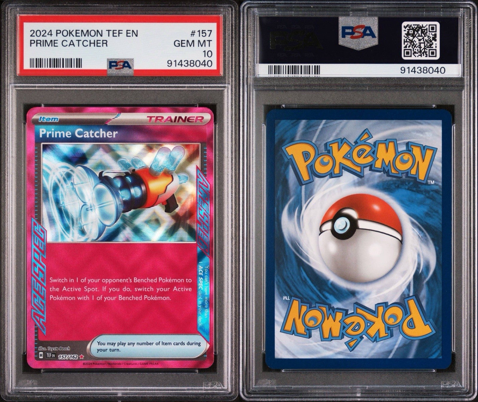 ‼️2024 POKEMON TEF EN PRIME CATCHER PSA GRADE 10! SHIPS SAME DAY💨