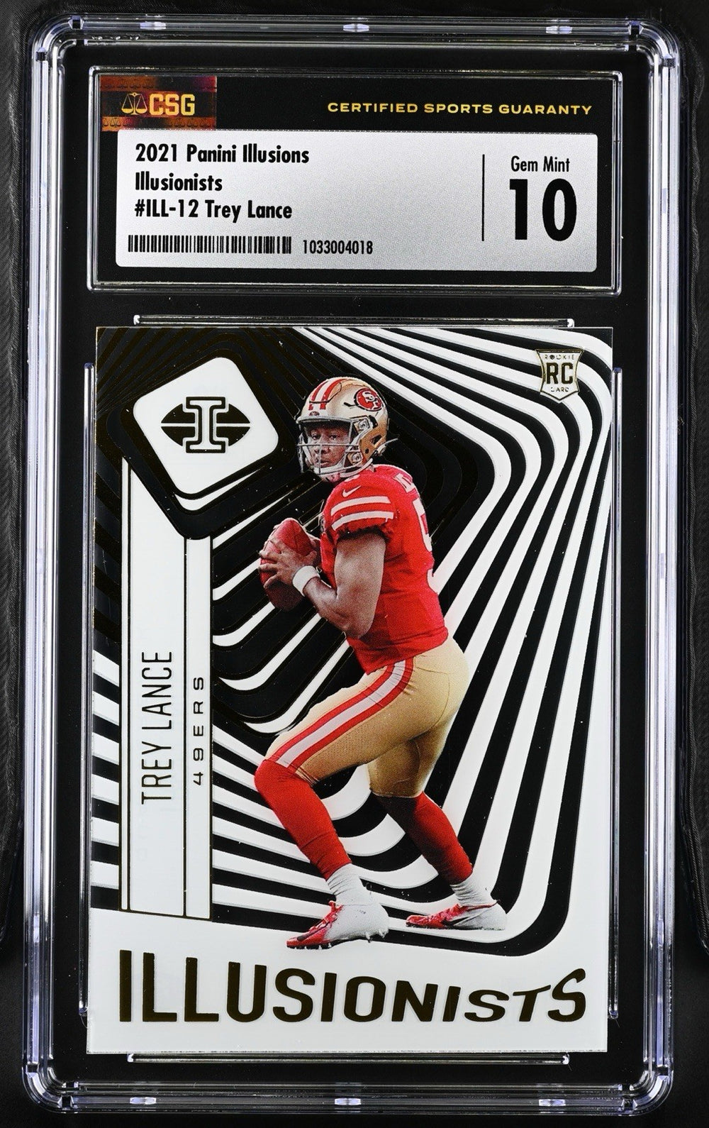 ‼️2021 Panini Illusions - Illusionists Trey Lance #ILL-12 (RC) GRADE 10! 💨