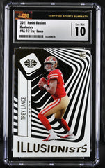 ‼️2021 Panini Illusions - Illusionists Trey Lance #ILL-12 (RC) GRADE 10! 💨