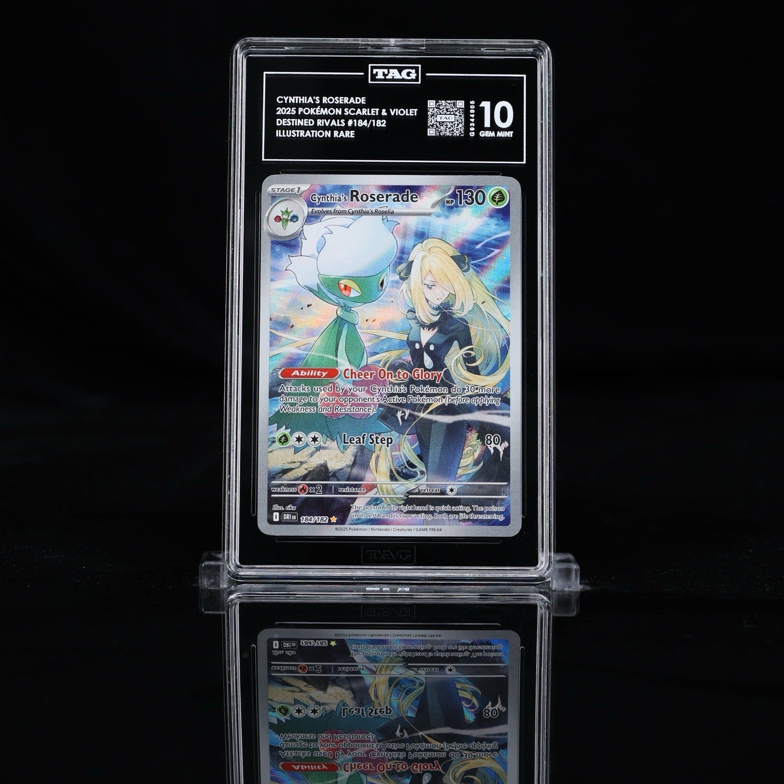 ‼️Pokemon Cynthia's Roserade 184/182 Sv10: Destined Rivals GRADE 10~FAST SHIP💨