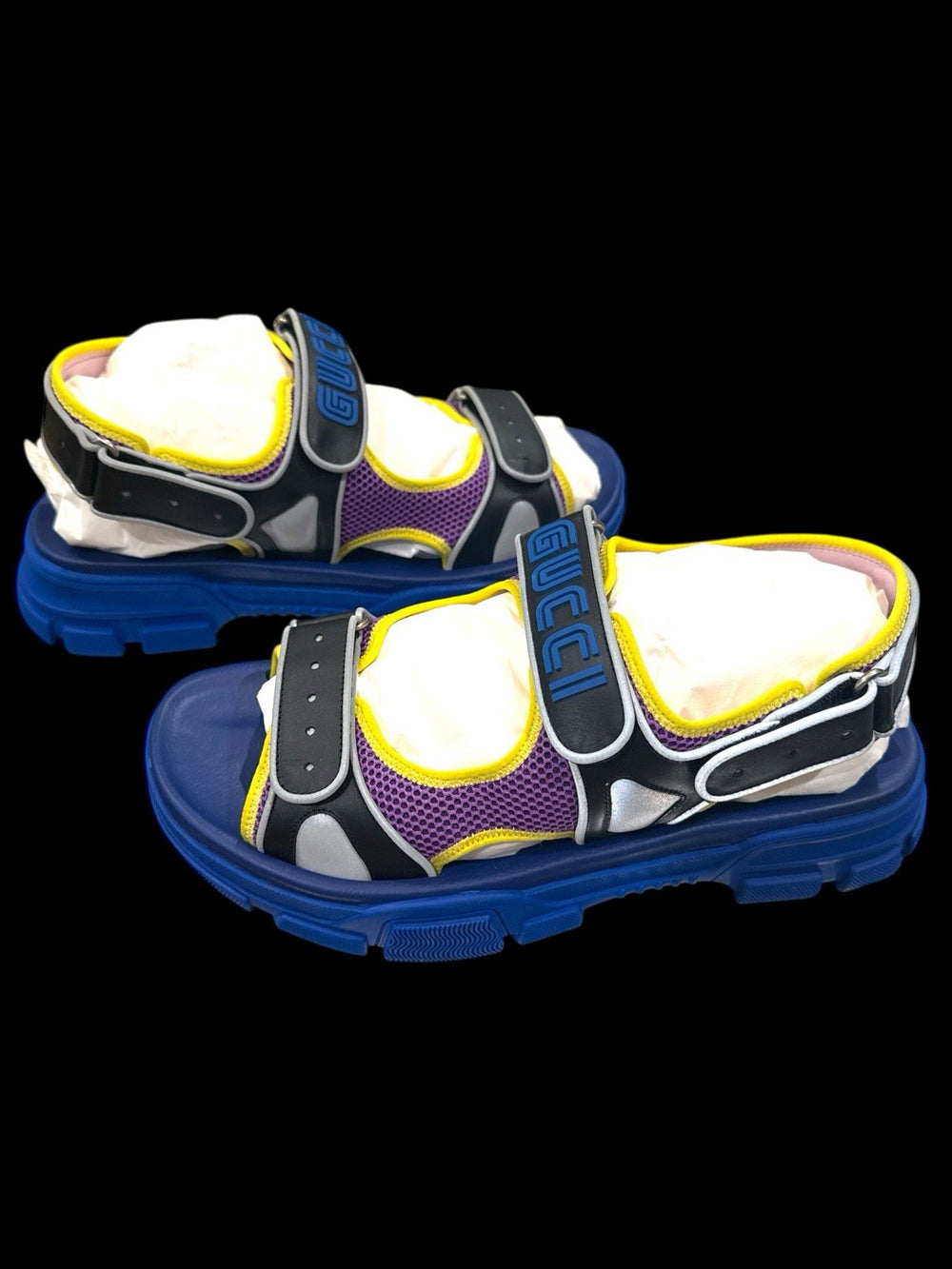 🔥NEW GUCCI MENS SANDALS BLUE & PURPLE RARE! GUCCI SIZE 13~SAME DAY SHIP!💨