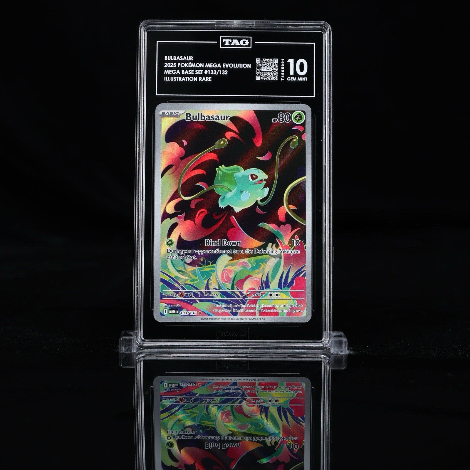 ‼️Pokemon Bulbasaur 133/132~Mega Evolution Holo GRADE 10! FAST SHIP~SHOOT OFFER