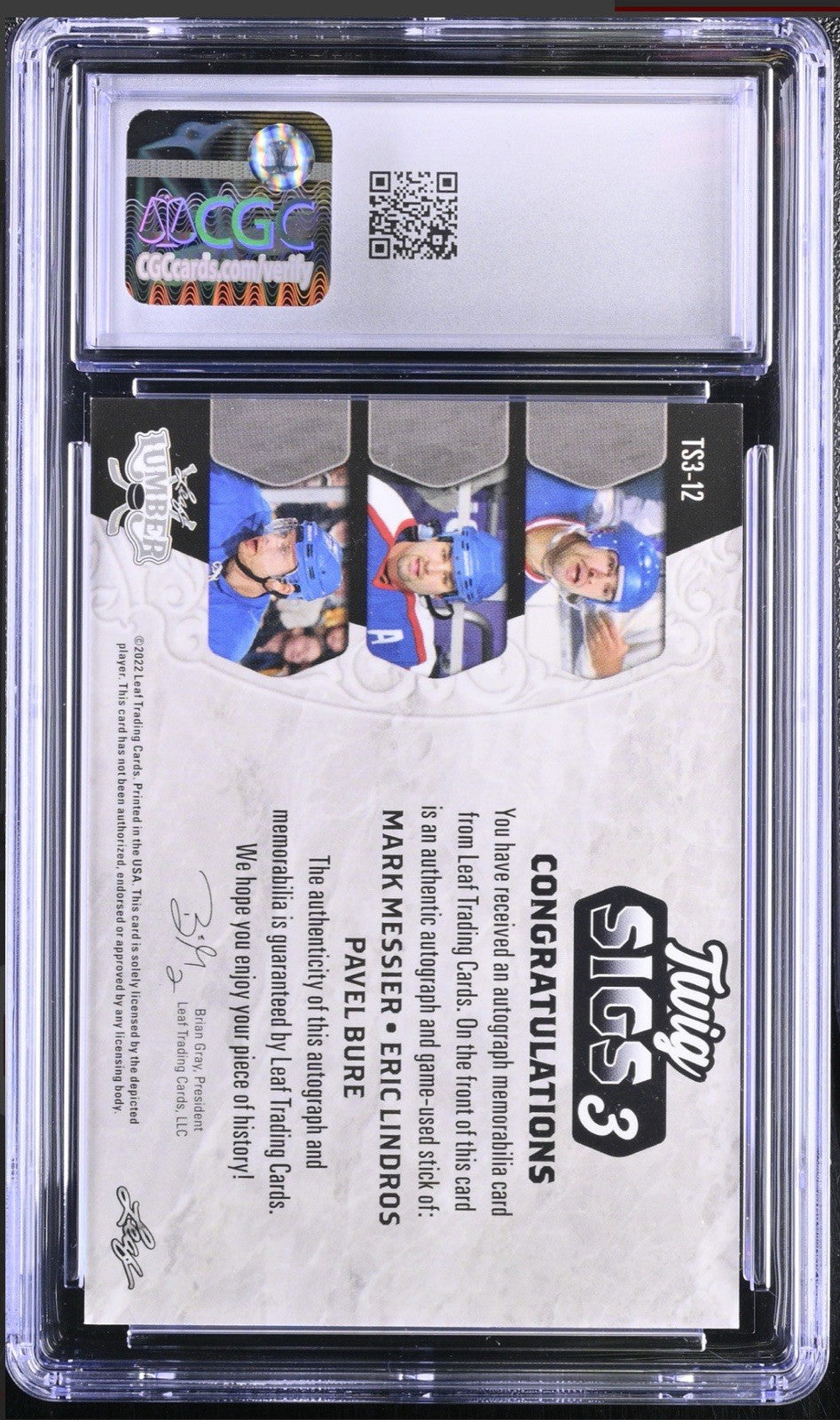 🚨2021 Leaf Lumber~Twig Sigs 3 Mark Messier, Eric Lindros, Pavel Bure POP 1! 💨