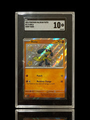 ‼️Riolu 173/091: Paldean Fates BABY SHINY GRADE 10! SHIPS SAME DAY~SHOOT OFFER💨