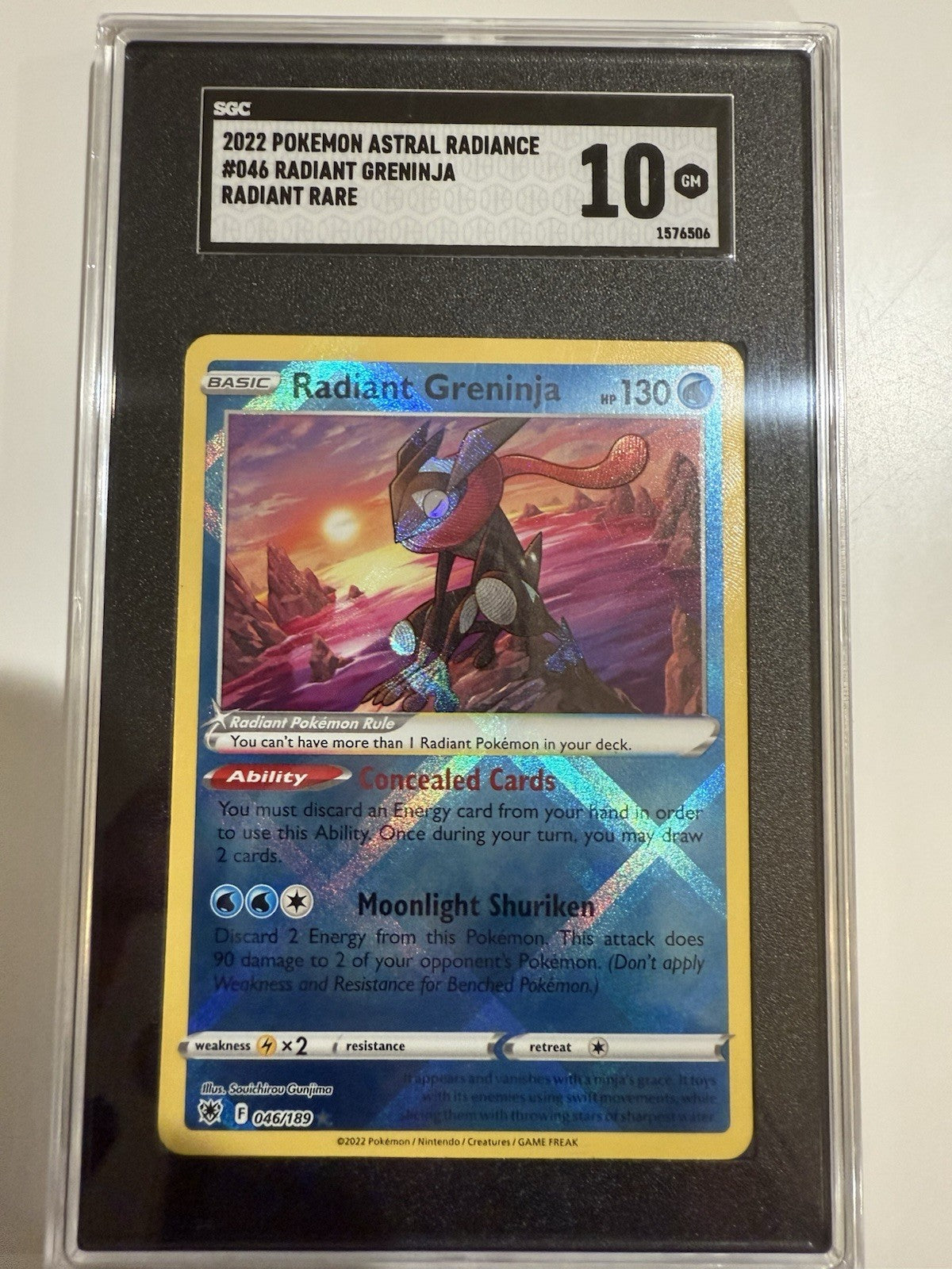 ‼️2022 POKEMON ASTRAL RADIANCE #046 RADIANT GRENINJA RADIANT RARE GRADE 10💨