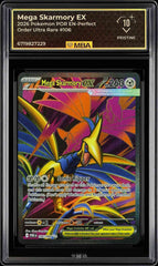 ⚠️ Mega Skarmory ex 106/088 Pokemon Perfect Order~MBA GRADE 10 PRISTINE POP 1!💨