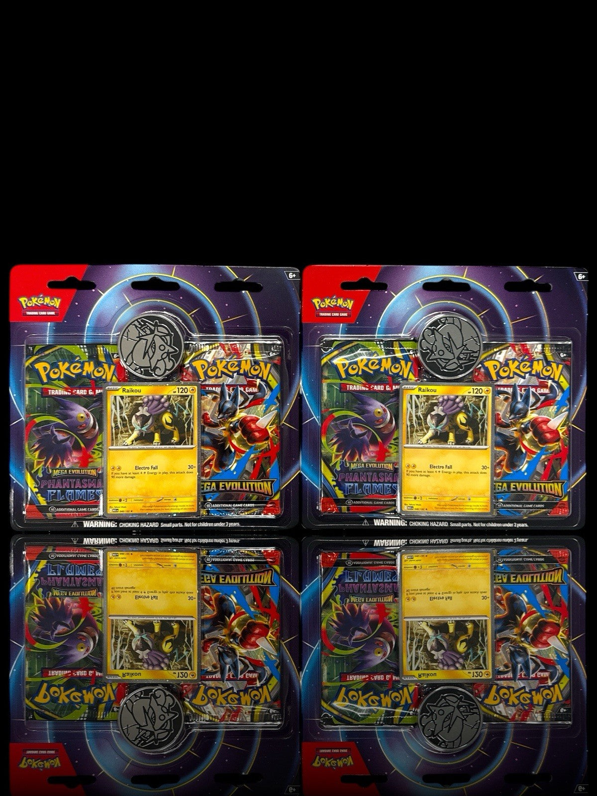 💎2X~ NEW SEALED POKEMON TCG MEGA EVOLUTION & PHANTASMAL FLAMES RAIKOU 2 PACK!💨