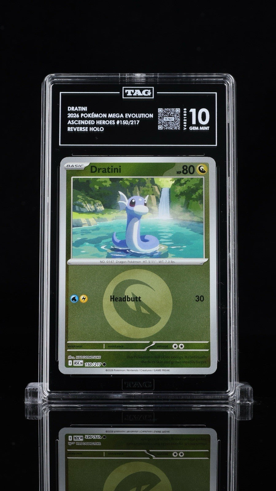 ‼️ Dratini Energy Symbol 150 Pokemon Ascended Heroes Reverse~ TAG 10 RANK #1💨