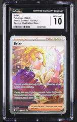 ‼️Pokemon Briar 171/142: Stellar Crown Holo GRADE 10! FAST SHIP~SHOOT OFFER!💨