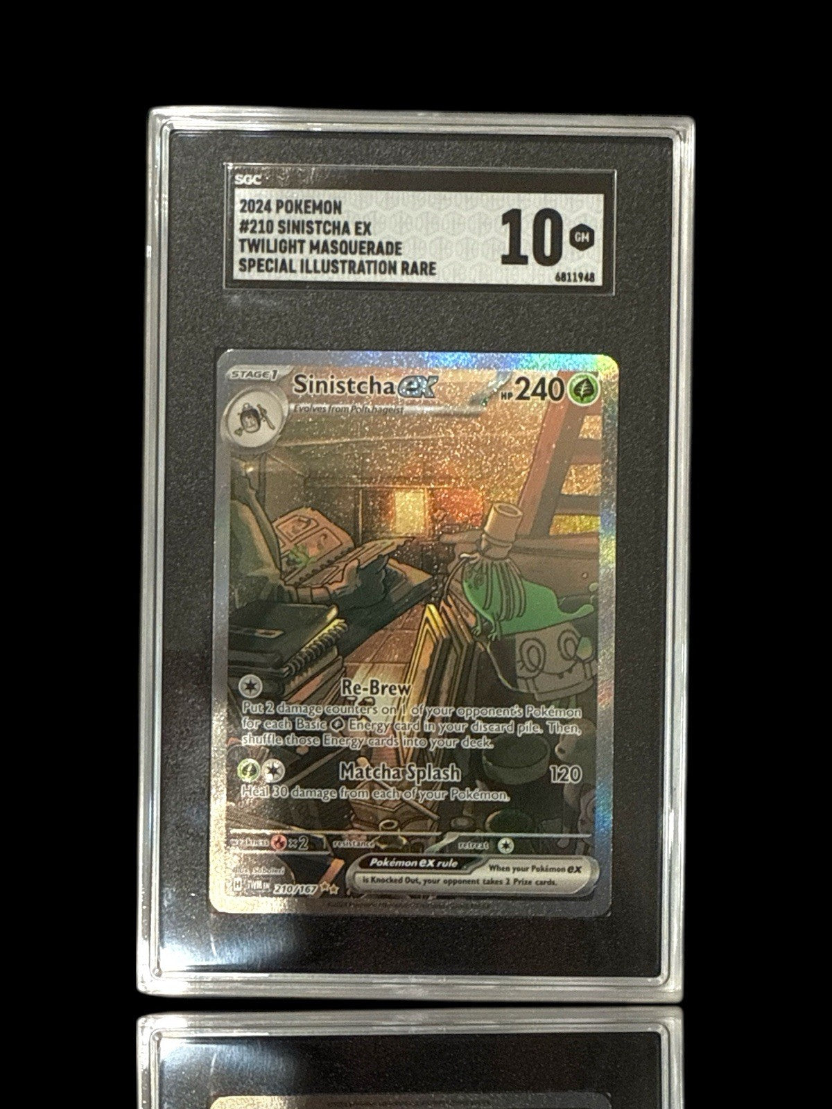 ‼️Sinistcha ex 210/167~Twilight Masquerade SIR GRADE 10! FAST SHIP~SHOOT OFFER💨