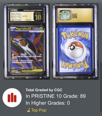 ‼️Mega Latias ex #163 Mega Evolution GRADE 10 PRISTINE GOLD LABEL TOP POP!💨