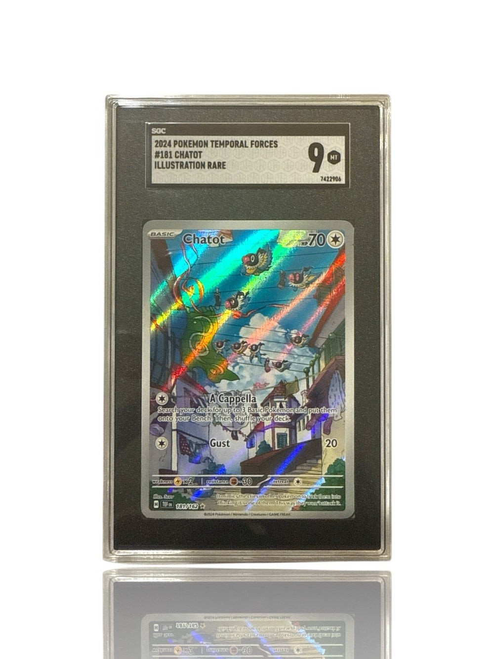 ‼️Pokemon Chatot 181/162: Temporal Forces Holo GRADE 9! FAST SHIP~SHOOT OFFER!💨
