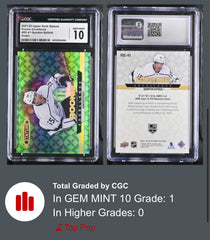 ‼️2021-22 UD Stature~Rookie Excellence Quinton Byfield Green GRADE 10~POP 1!💨