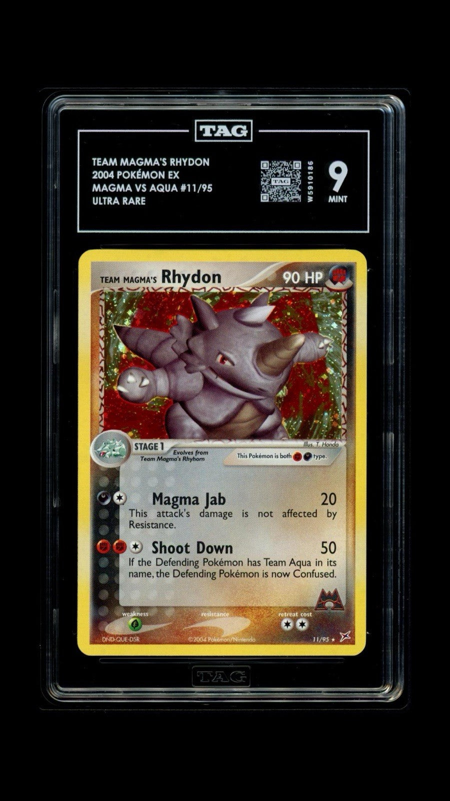 🔥Team Magma's Rhydon #11 Team Magma vs Team Aqua TAG GRADE 9! SAME DAY SHIP💨