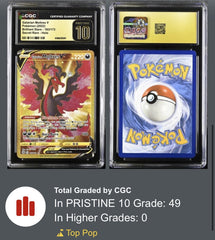 ‼️Galarian Moltres V Secret 183 Brilliant Stars~PRISTINE 10 GOLD LABEL TOP POP💨