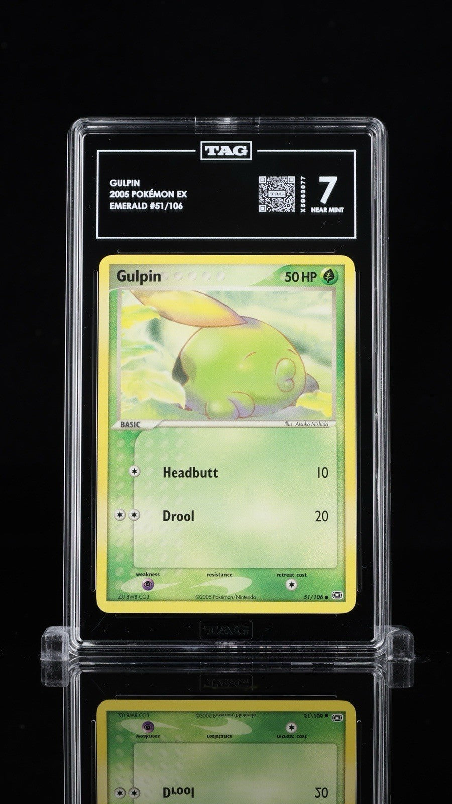 ⚠️ Gulpin 51/106 Pokemon EX Emerald Regular~TAG GRADE 7~FAST SHIP SHOOT OFFER!💨