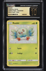 💚 Rowlet SV2 Hidden Fates Shiny Vault Holo~PRISTINE 10 GOLD LABEL LOW POP💨