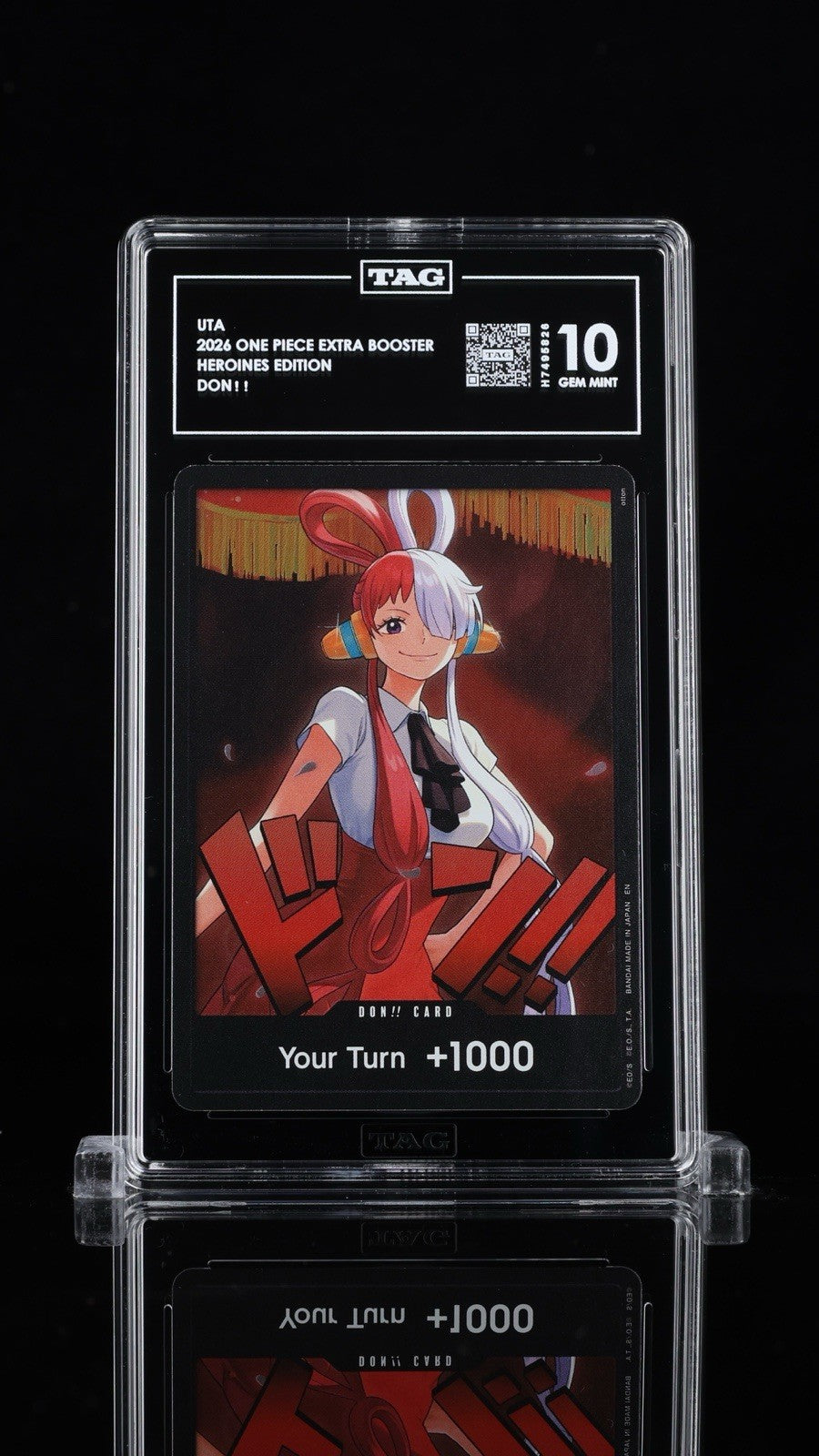 🚨 DON!! Uta One Piece Heroines Edition Foil TCG~ TAG GRADE 10~ SHOOT OFFER💨