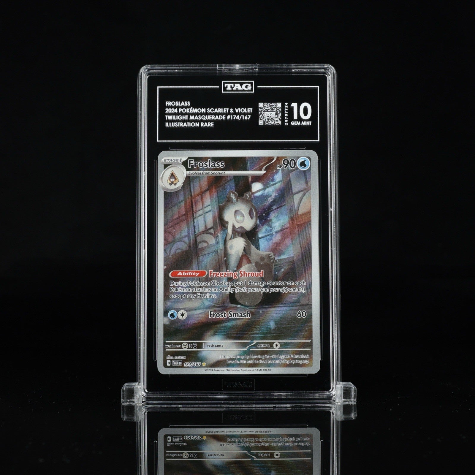 ‼️Pokemon Froslass 174/167: Twilight Masquerade GRADE 10! FAST SHIP~SHOOT OFFER