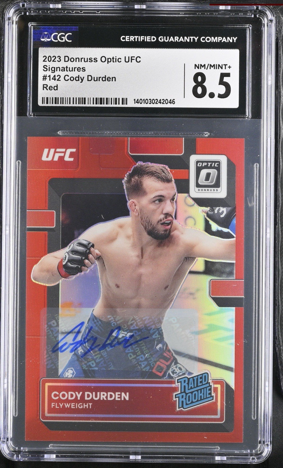 ‼️2023 Panini Optic UFC Rated Rookie Cody Durden #142~CGC 8.5 AUTO 10💨 OFFER UP