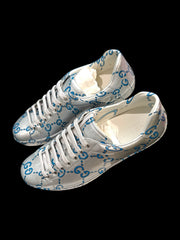 ‼️GUCCI Miro Rubber Wax GucciGhost Print Mens New Ace Sneakers SIZE 9~FAST SHIP