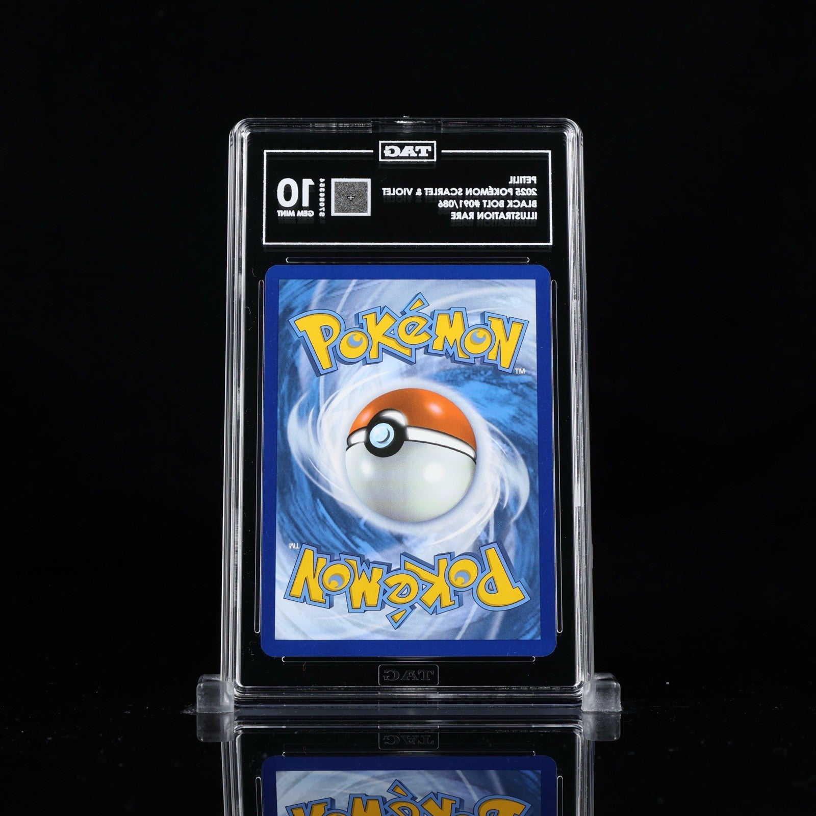 ‼️Pokemon Petilil 091/086: Black Bolt Holo TAG GRADE 10! SAME DAY SHIP!💨