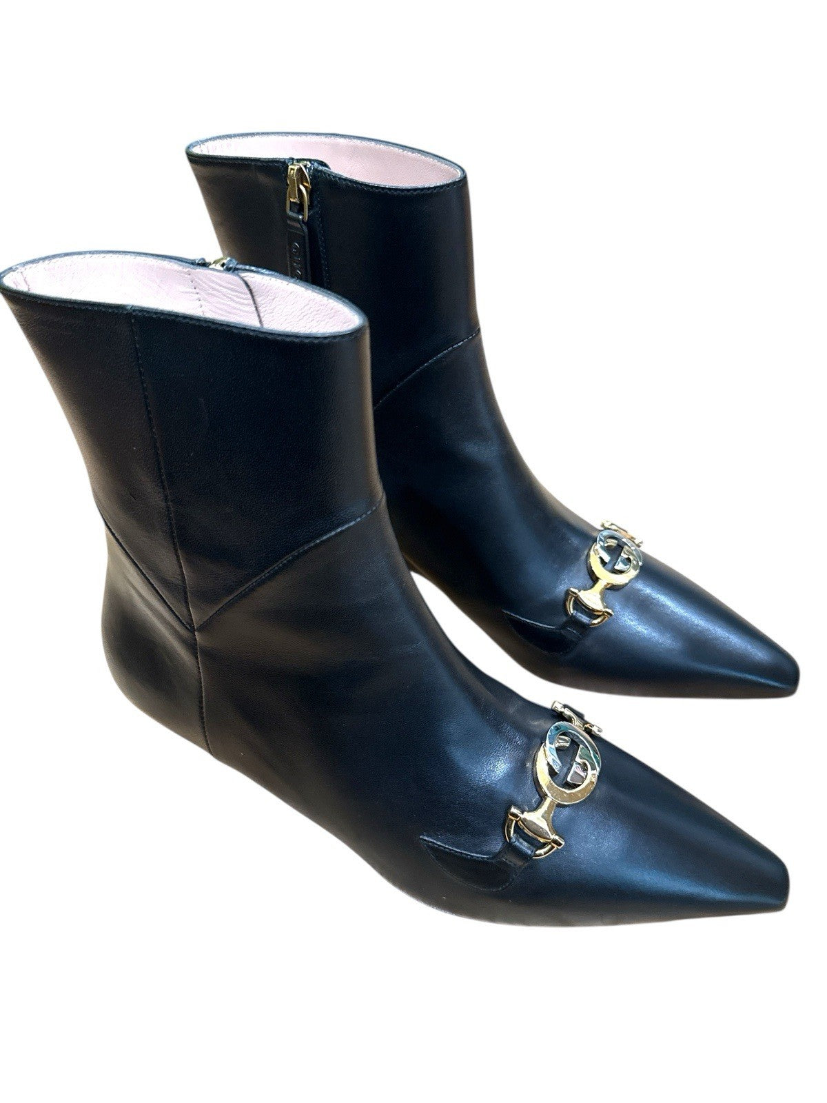‼️BRAND NEW IN BOX Gucci Zumi Nappa Charlotte Nero Black Leather Boots~SIZE 38+