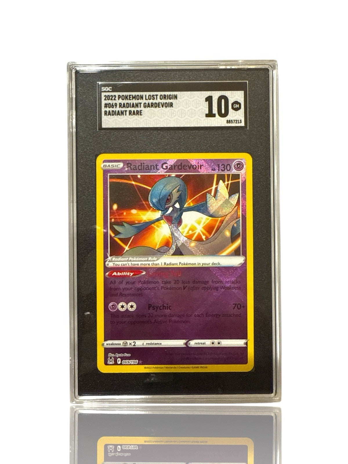 ‼️Pokemon Radiant Gardevoir 069/196: Lost Origin Holo GRADE 10~ SHOOT OFFER!💨