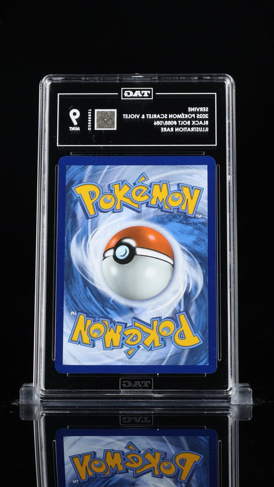 ‼️SERVINE 2025 POKÉMON SCARLET & VIOLET BLACK BOLT #088/086 TAG GRADE 9!💨